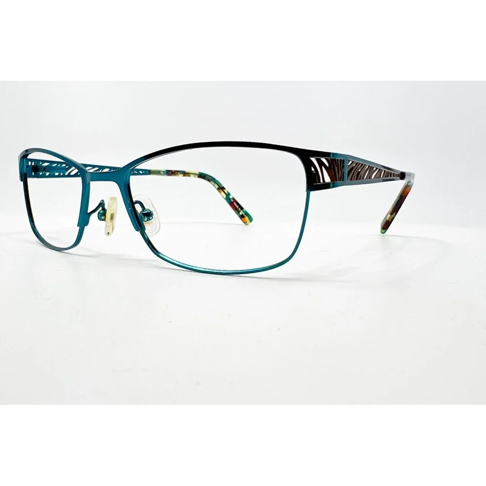 Karen Kane Eyeglasses Womens Teal KOKIA Cutout Temple 53-17-135